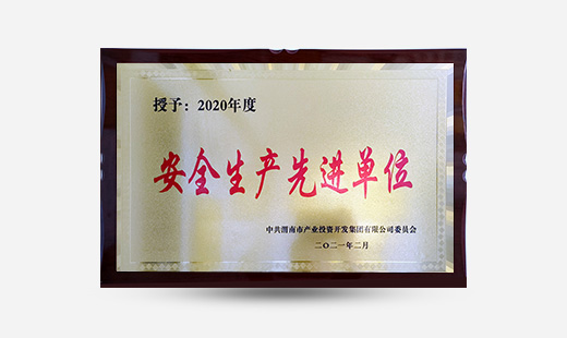 授予：2020年度安全生產(chǎn)先進單位